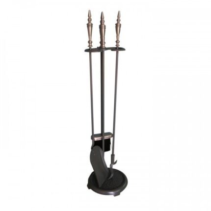 Kaminbesteck 3 tlg. Stahl gussgrau 73 cm