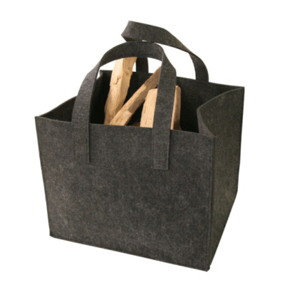 Kaminholztasche Filz anthrazit