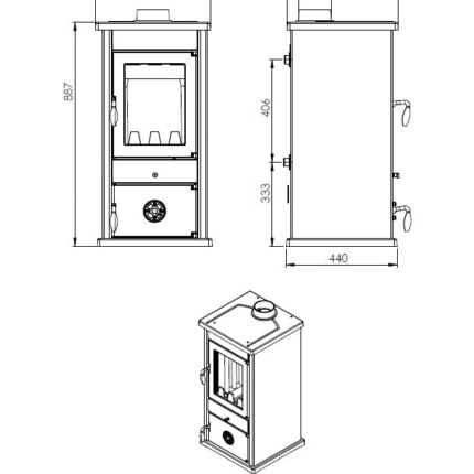 Kaminofen wasserführend Wodan 11kW