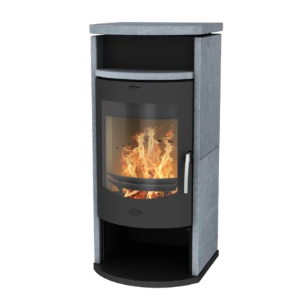 Fireplace Barcelona Kaminofen Speckstein Schwarz 8 kW