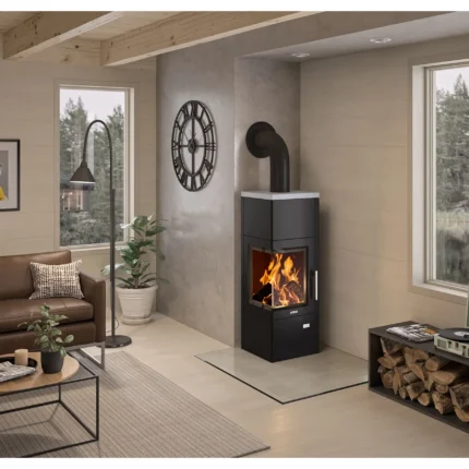 Justus Kaminofen Diego Wärme+ Schwarz 6 kW