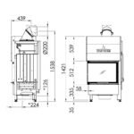 Spartherm Varia 2Lh H2O Kamineinsatz wasserführend Ecke